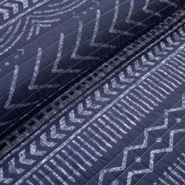 3pc Hygge Geo Reversible Cotton Quilt & Sham Set - King