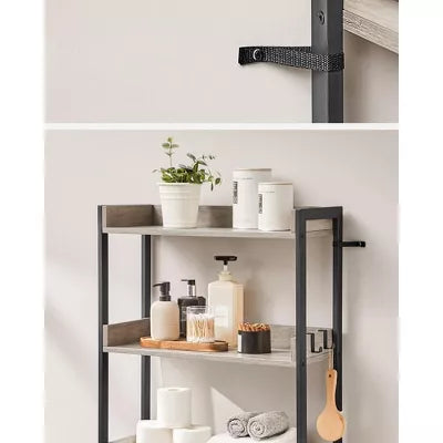 3-Tier Over-The-Toilet Bathroom Spacesaver Storage Rack Standing Shelf Organizer