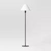 Stick Floor Lamp with Tapered Shade Black