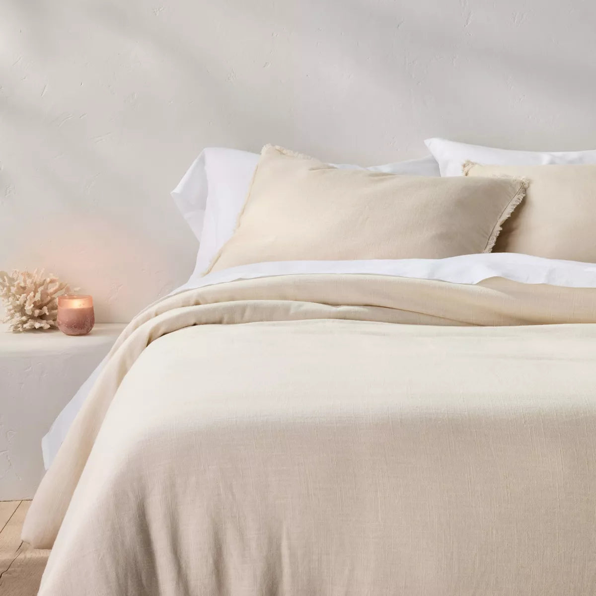 Heavyweight Linen Blend Comforter & Sham Set Full/Queen