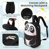2PCS Kids Carry On Luggage Set 16'' Owl Rolling Suitcase with 12'' Backpack Travel Pink/White/Yellow
