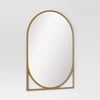 Decorative Wall Mirror Gold - Modern Powder-Coated Metal, Novelty Shape, Wall Mount