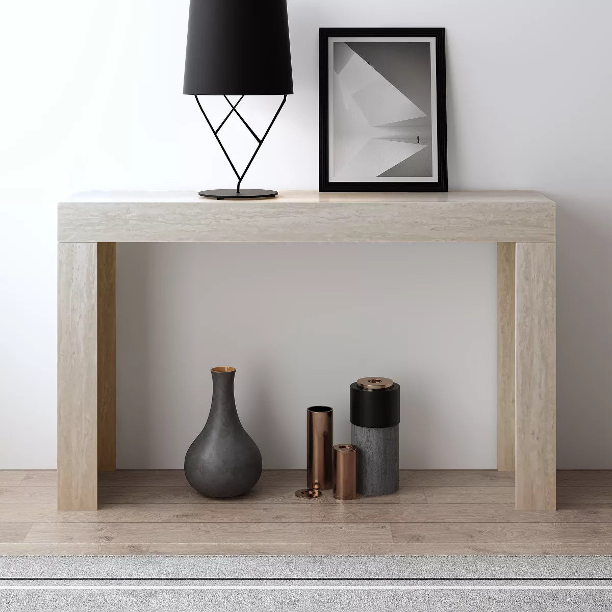 Hendrix Rectangular Wood Console Table – Salvage & Co Indy
