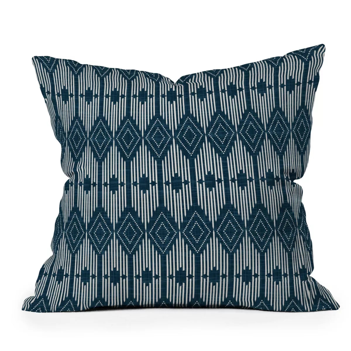 20"x20" Heather Dutton West End Midnight Outdoor Throw Pillow - Blue SHOWROOM ITEM