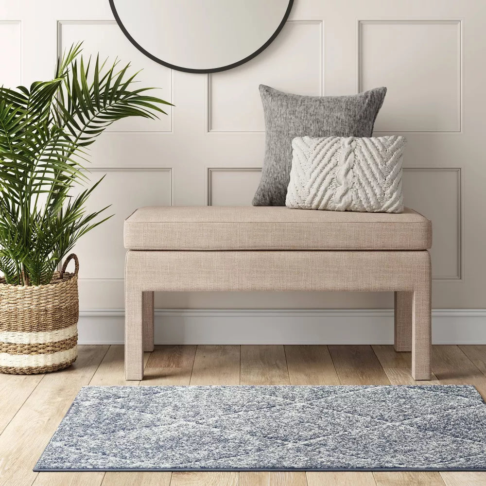 Washable Criss Cross Easy Care Rug