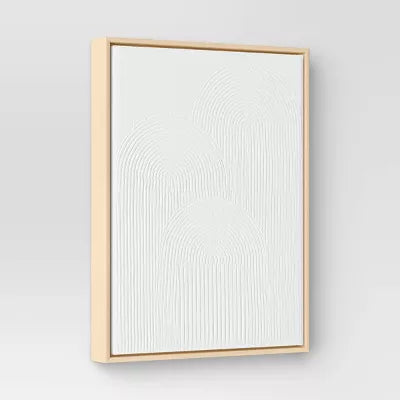 (Set of 2)  Rainbow Arches Framed Embellished Canvas Set