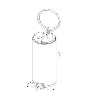Round Step Trash Can