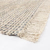 Malibu Woven Jute Rug with Fringe Cream/Gray - 5'x7'