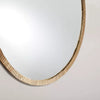 Pleated Brass Round Wall Mirror Antique Finish