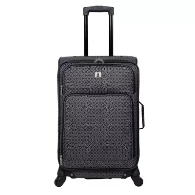3pc Softside Checked Luggage Set - Gray Geo