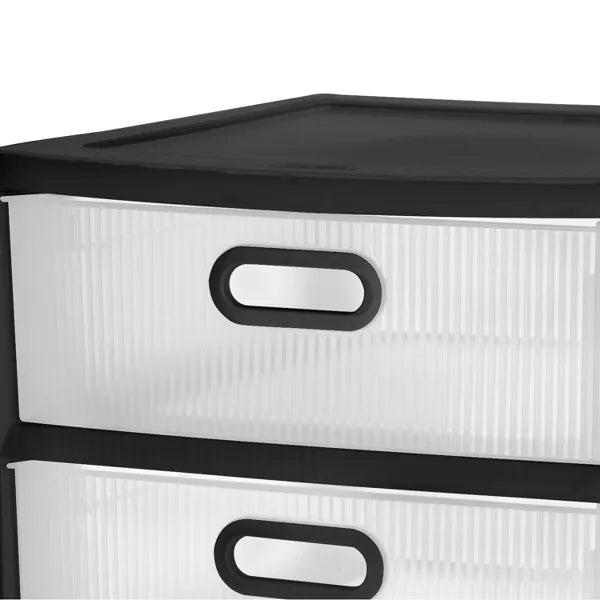 Ultra 3 Drawer Storage Cart Black