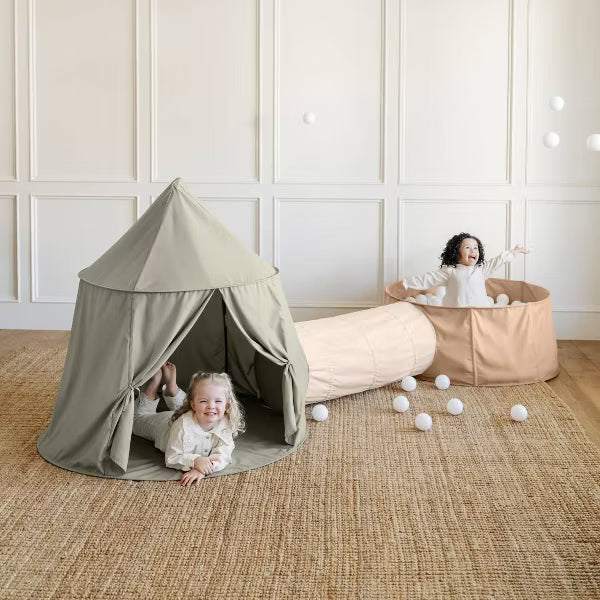 Playroom Bundle Tent Tunnel and Ball Pit - Cream