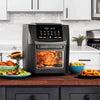 All-in-One Digital Air Fryer, Oven, Rotisserie & Dehydrator: Stainless Steel, Dishwasher-Safe Parts