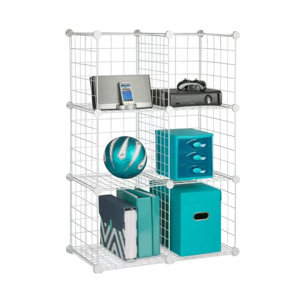 6 Cube Storage Set White