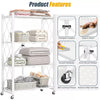 Storage Shelves Foldable metal shelves Garage Shelving Units 4-Tier