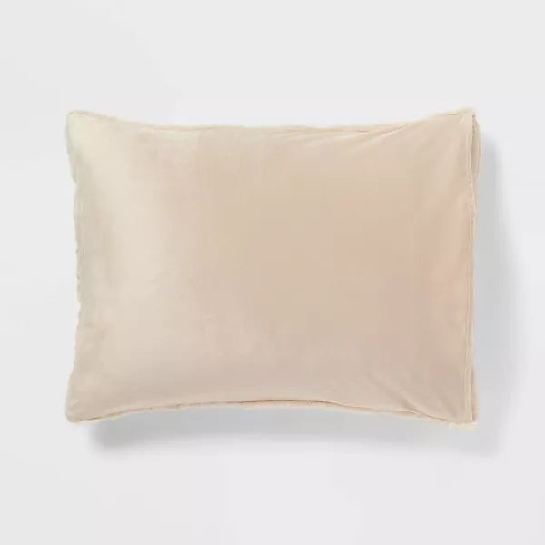 3pc Luxe Faux Fur Comforter and Sham Set, Full/Queen