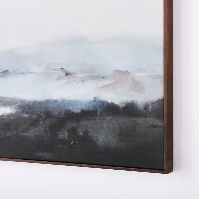 Dreary Abstract Landscape Framed Wall Canvas