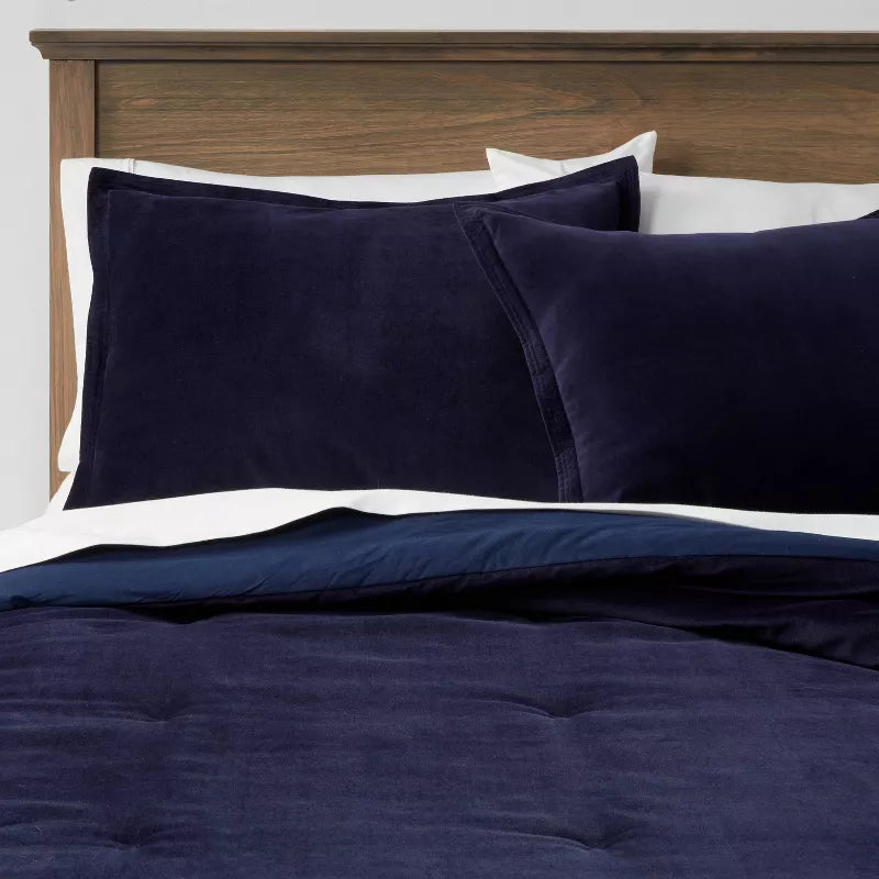 Velvet Comforter and Sham Set - King
