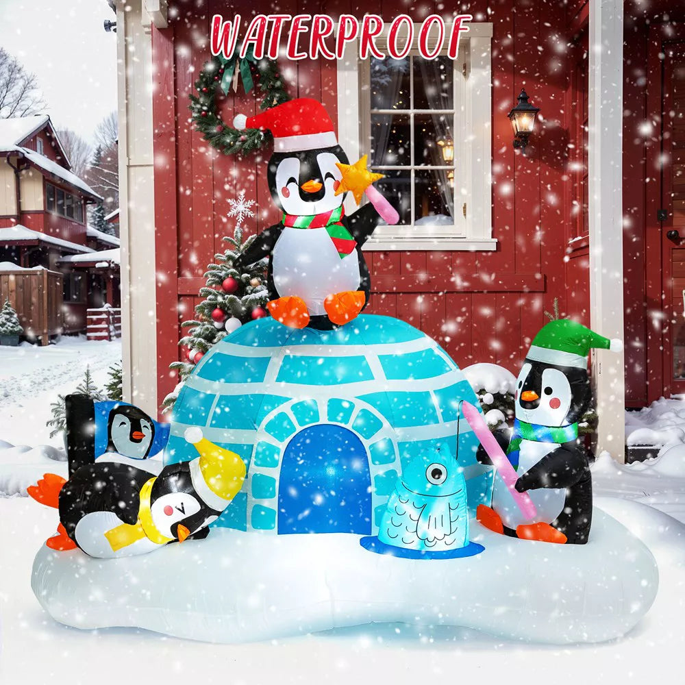 Christmas Inflatable Decor - Penguin with Igloo, final cut