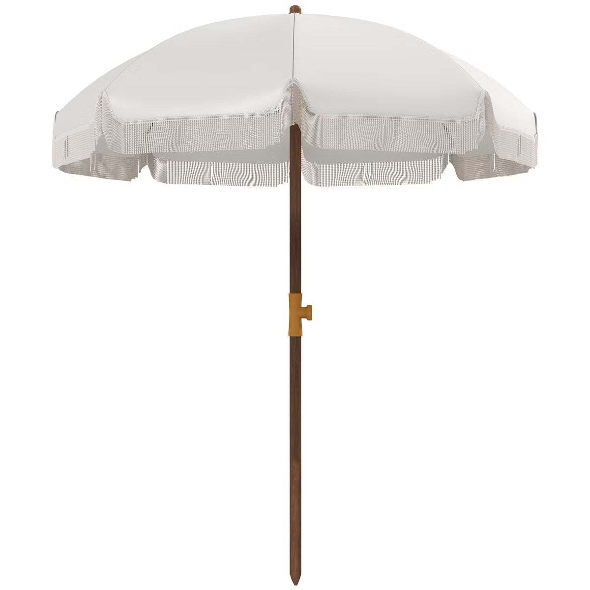 Beach Umbrella, Ruffled Outdoor with Vented Canopy, Carry Bag