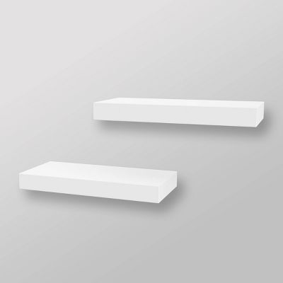 Set of 2  Wood Ledge Wall Shelf