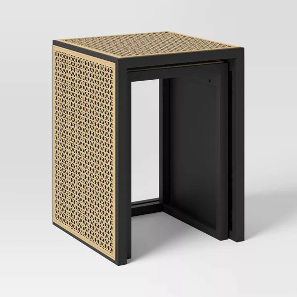 Nesting Accent Table Black/Natural 1-Piece