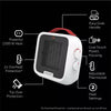 UberHeat 5 Ceramic Heater White: Portable Electric Indoor Heater, Adjustable Thermostat, ETL Listed