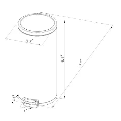 Round Step Trash Can