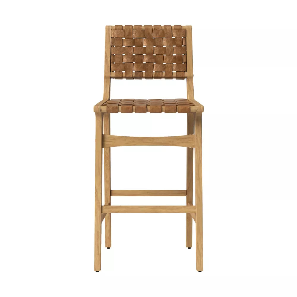 Ceylon Woven and Wood Barstool