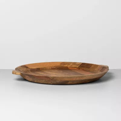 Oversized Carved Wood Tray