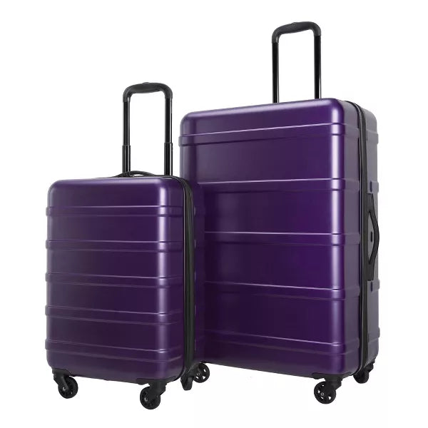 2pc Hardside Checked Spinner Luggage Set