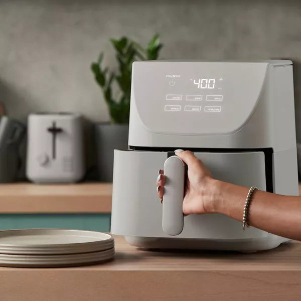 Air Fryer Gray: Electric Fryer, Dishwasher-Safe Parts