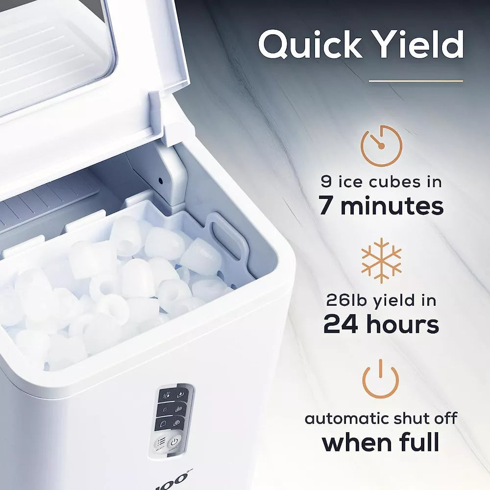 Automatic Portable Countertop Ice Maker Machine - White – Salvage & Co Indy