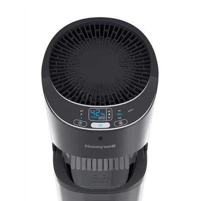 Removable Top Fill Tower Humidifier: Cool Mist, 3 Settings, Adjustable Humidity, Portable, Black, ETL Listed