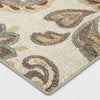 2'x7' Washable Runner Floral Paisley Rug Beige