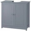Under Sink Bathroom Cabinet with 2 Doors and Shelf, Pedestal Sink Bathroom Vanity Furniture