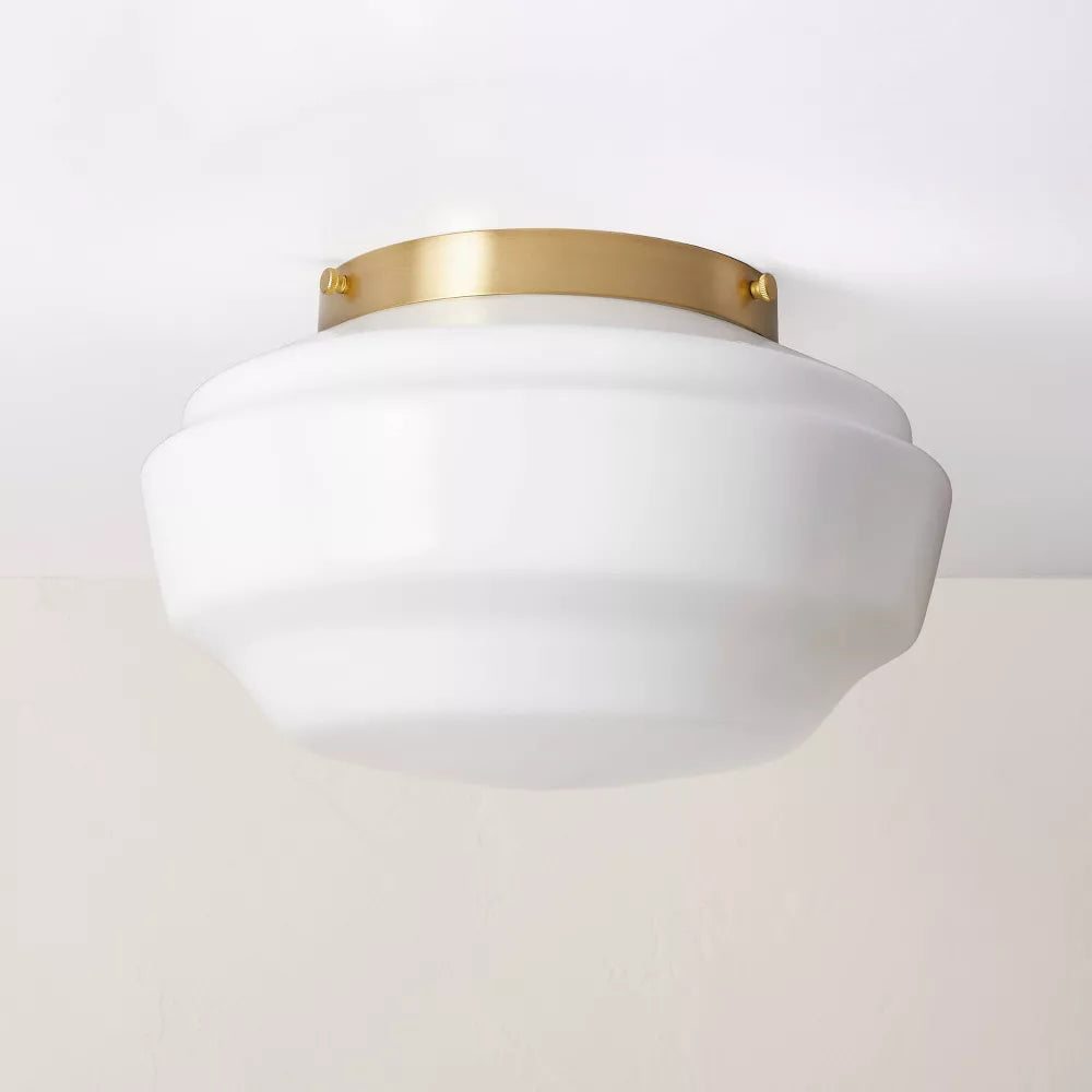 Milk Glass Flush Mount Celling Light