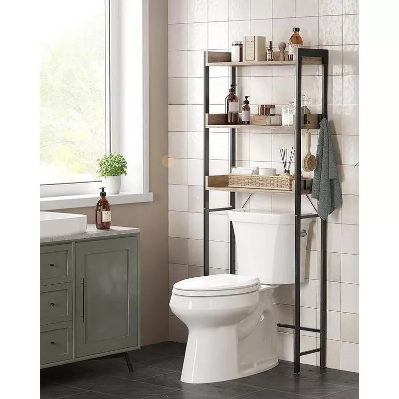 3-Tier Over-The-Toilet Bathroom Spacesaver Storage Rack Standing Shelf Organizer