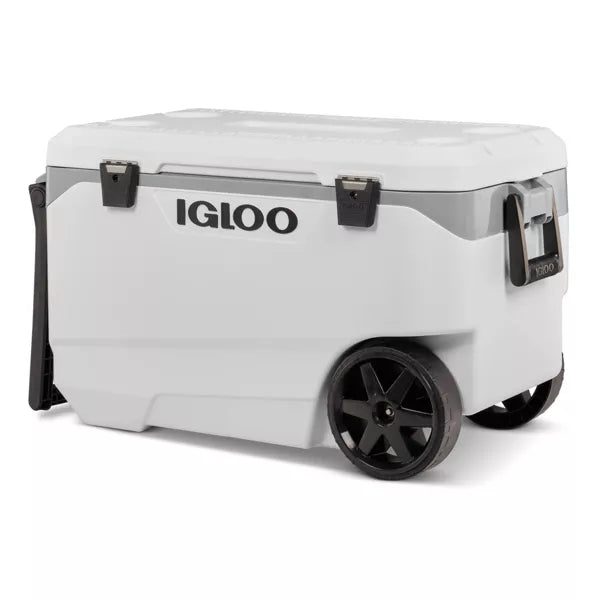 Latitude Rolling Cooler - White: Polyethylene, Tow Handle