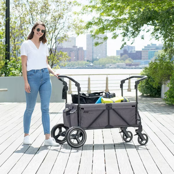 Wrangler Stroller Wagon with Included Car Seat Adapter - Gray