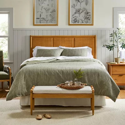 3pc Washed Loop Stripe Comforter Bedding Set - Full/Queen
