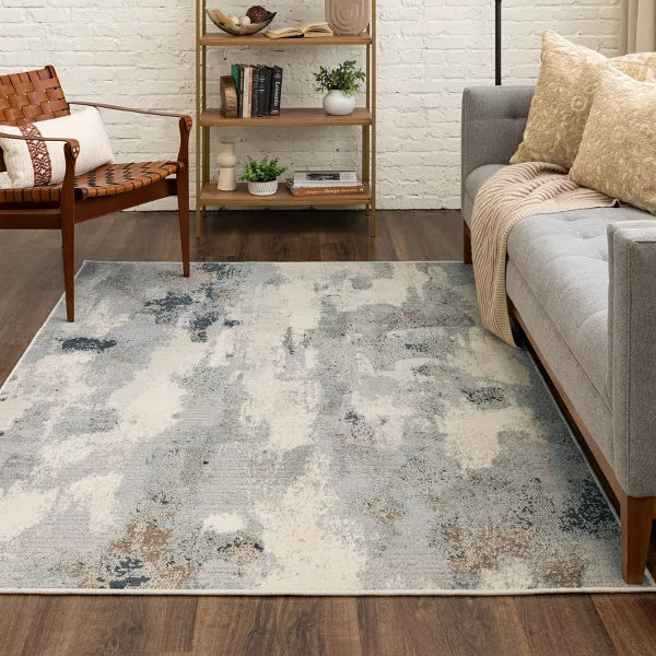 Watercolor Area Rug Gray 5'x7'