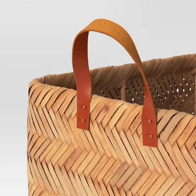 Herringbone Weave Cube Basket