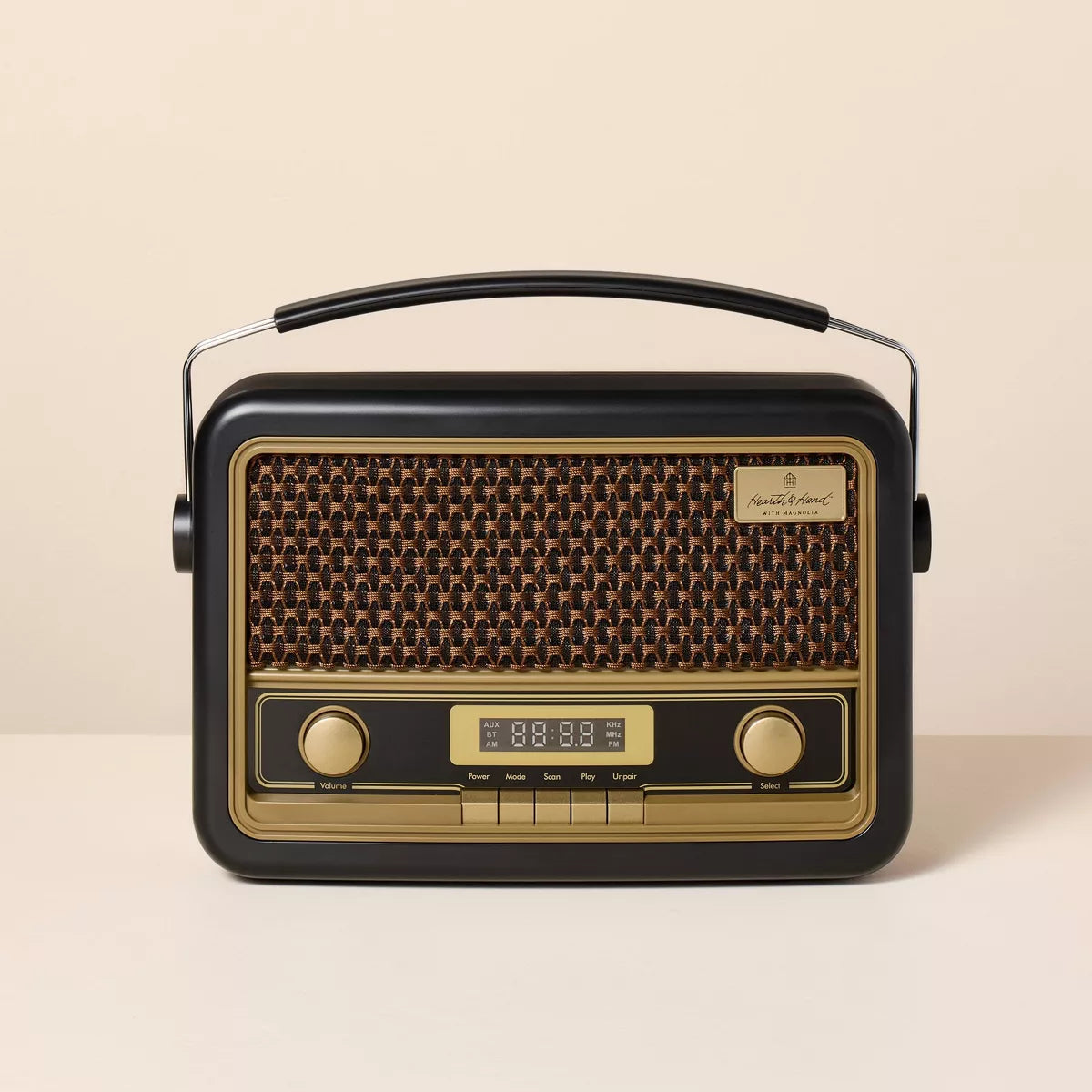 Vintage Style AM/FM Bluetooth Radio Black SHOWROOM ITEM