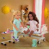 Adjustable Hospital Bed & Doctor Set for  Dolls - Get Well Bed