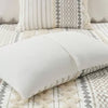 3pc Imani Cotton Printed Duvet Cover Set with Chenille - Full/Queen
