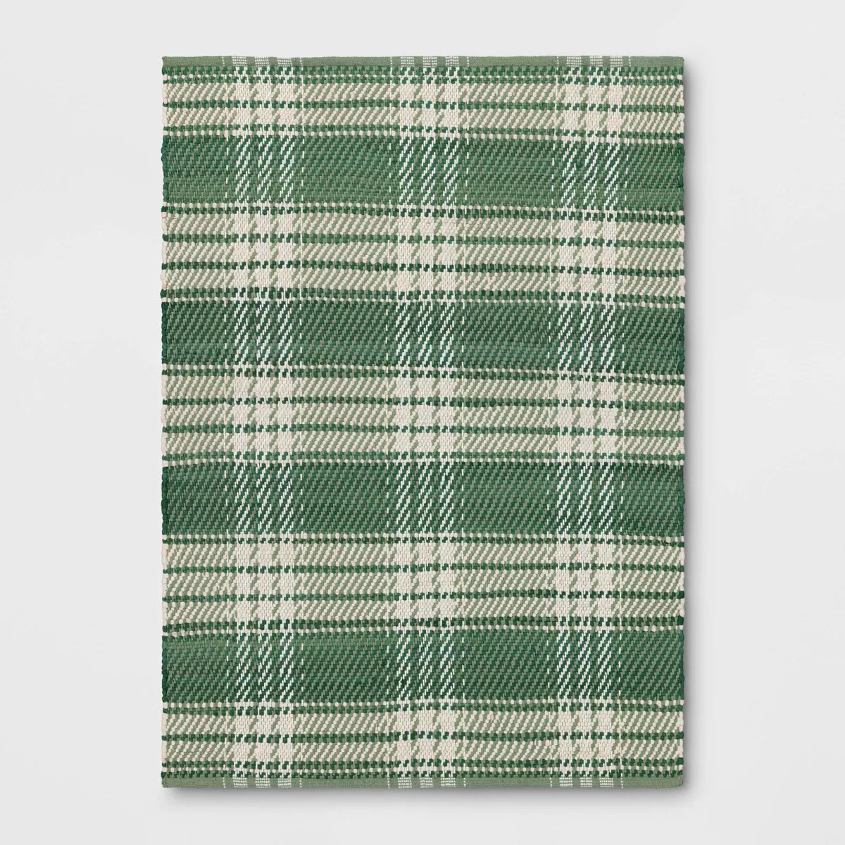 Plaid Chindi Handwoven Area Rug 4'x5'6"