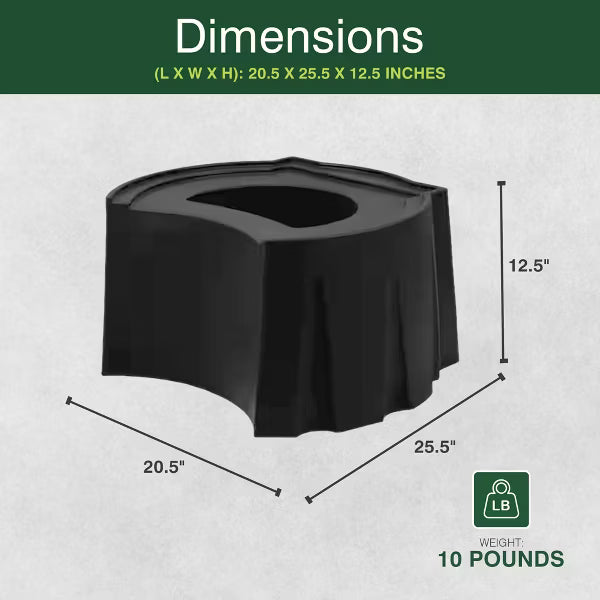 Rain Wizard Barrel Stand, Adds Optimal Room into Buckets or Pails, Black