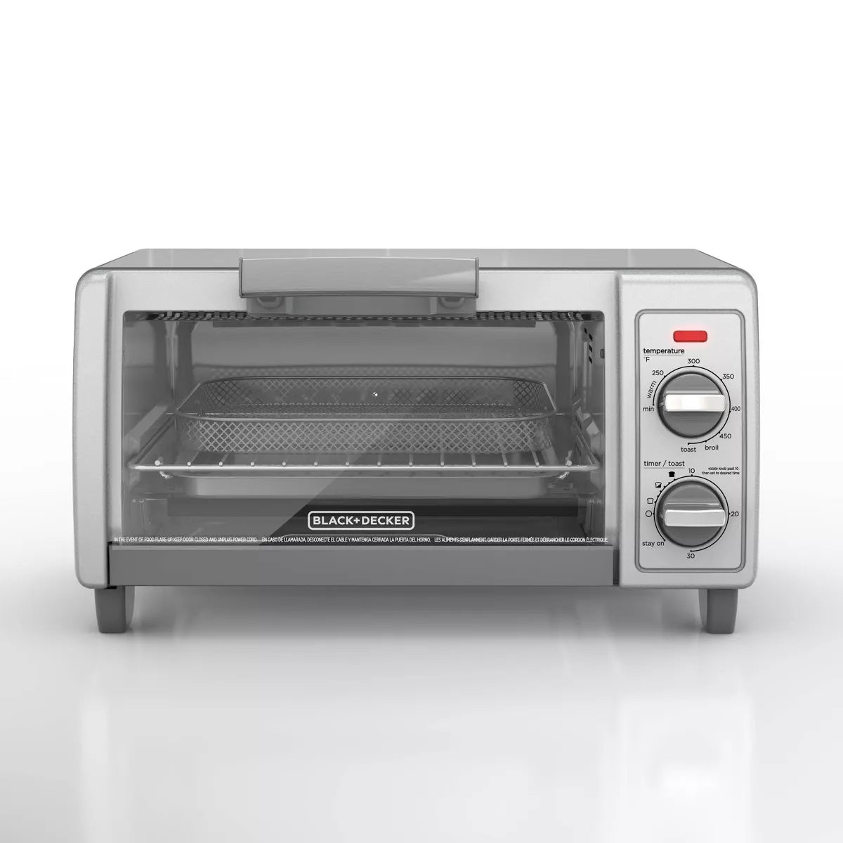 4 Slice Toaster Oven Countertop, Small, Dishwasher-Safe Parts