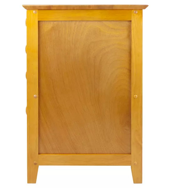 4 Drawers Studio File Cabinet Honey Brown - Vertical Storage, Home Office, L-Shaped Desk Compatible